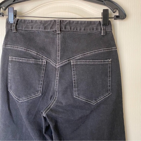 I.AM.GIA Pant Lunar Sun Moon Rose Thorn Snake Denim Mid-Rise Black XS EUC - Picture 6 of 8